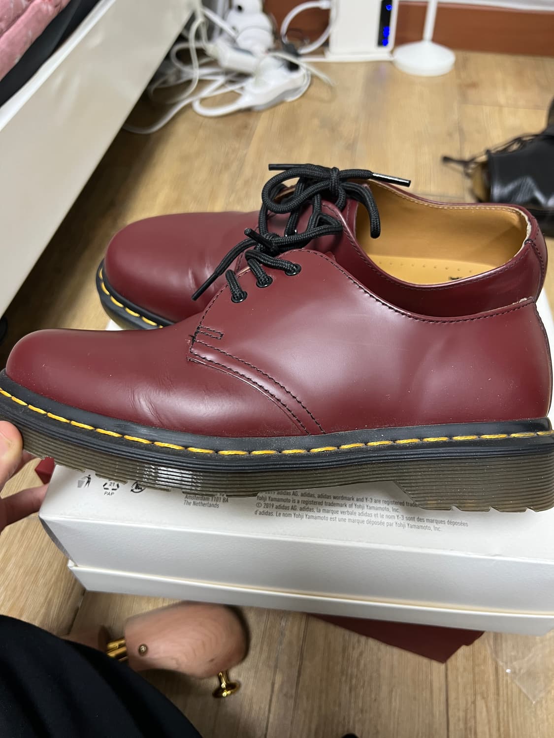 택포14) 닥터마틴 1461 3홀 체리레드 uk5 240 상품이미지3