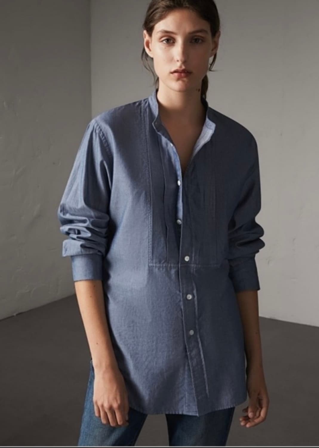 버버리 런던 벤플릿 셔츠 데님 블루 상품이미지6