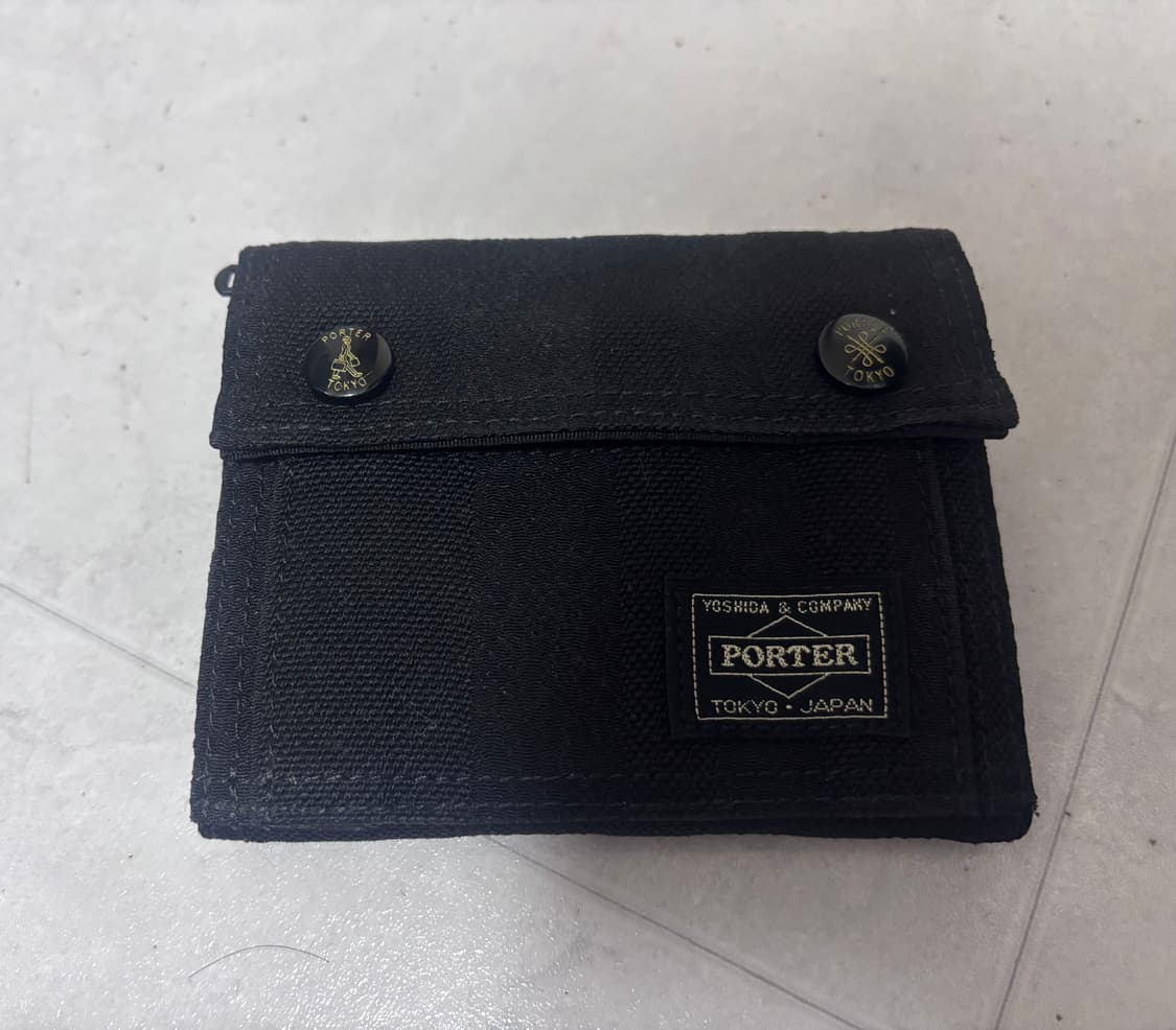 YOSHIDA PORTER 탱커 3단 지갑 블랙 상품이미지1