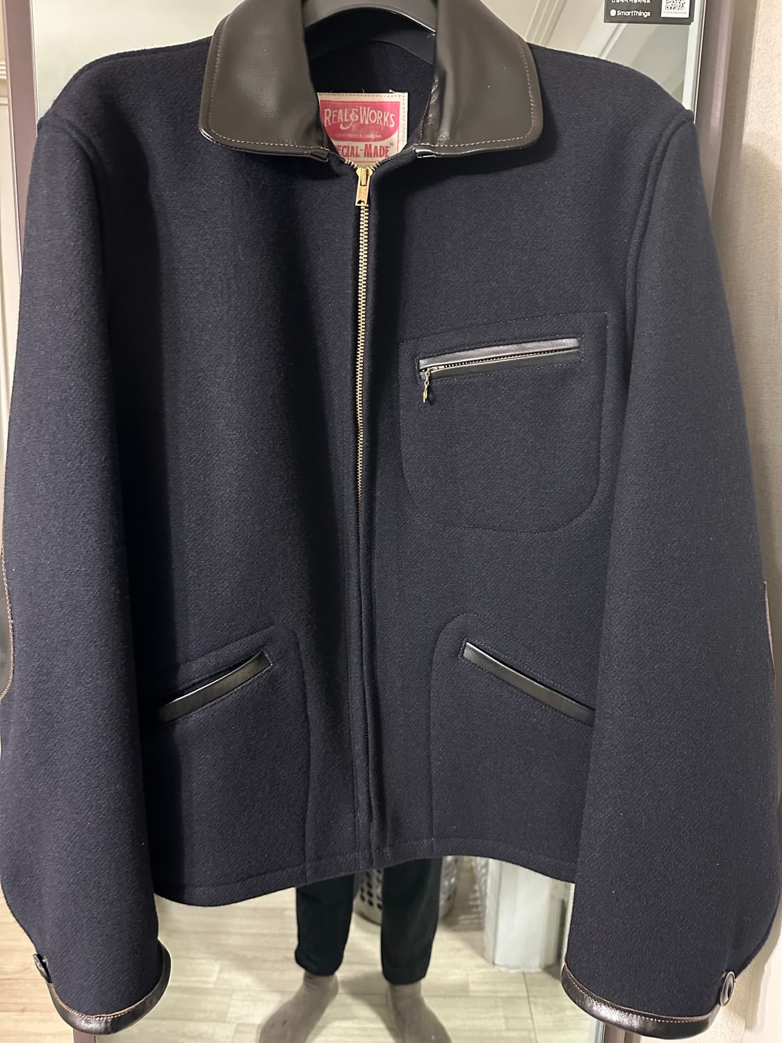 엠비스 울 스포츠 자켓 네이비 (L) 상품이미지4