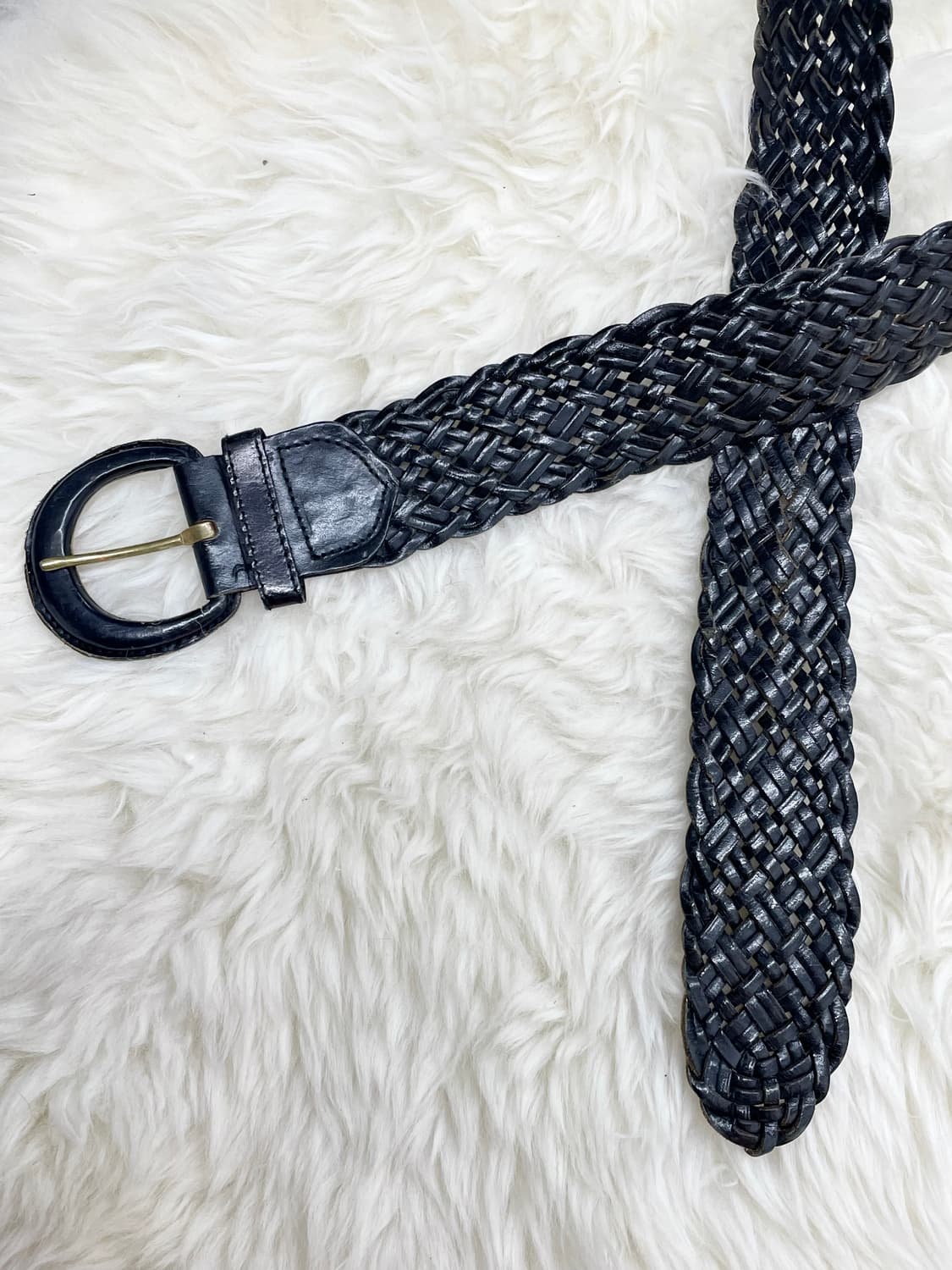 리얼레더 블랙페어리 위빙 벨트 상품이미지6