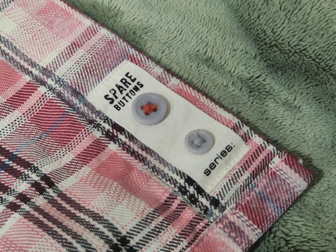 시리즈 핑크 워싱 체크 오버형 셔츠 상품이미지5