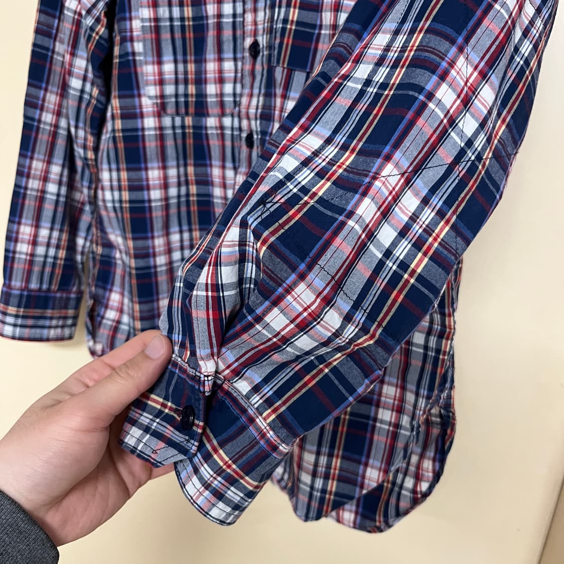 [XS] 엔지니어드가먼츠 워크 셔츠 포플린체크 엔가 상품이미지3