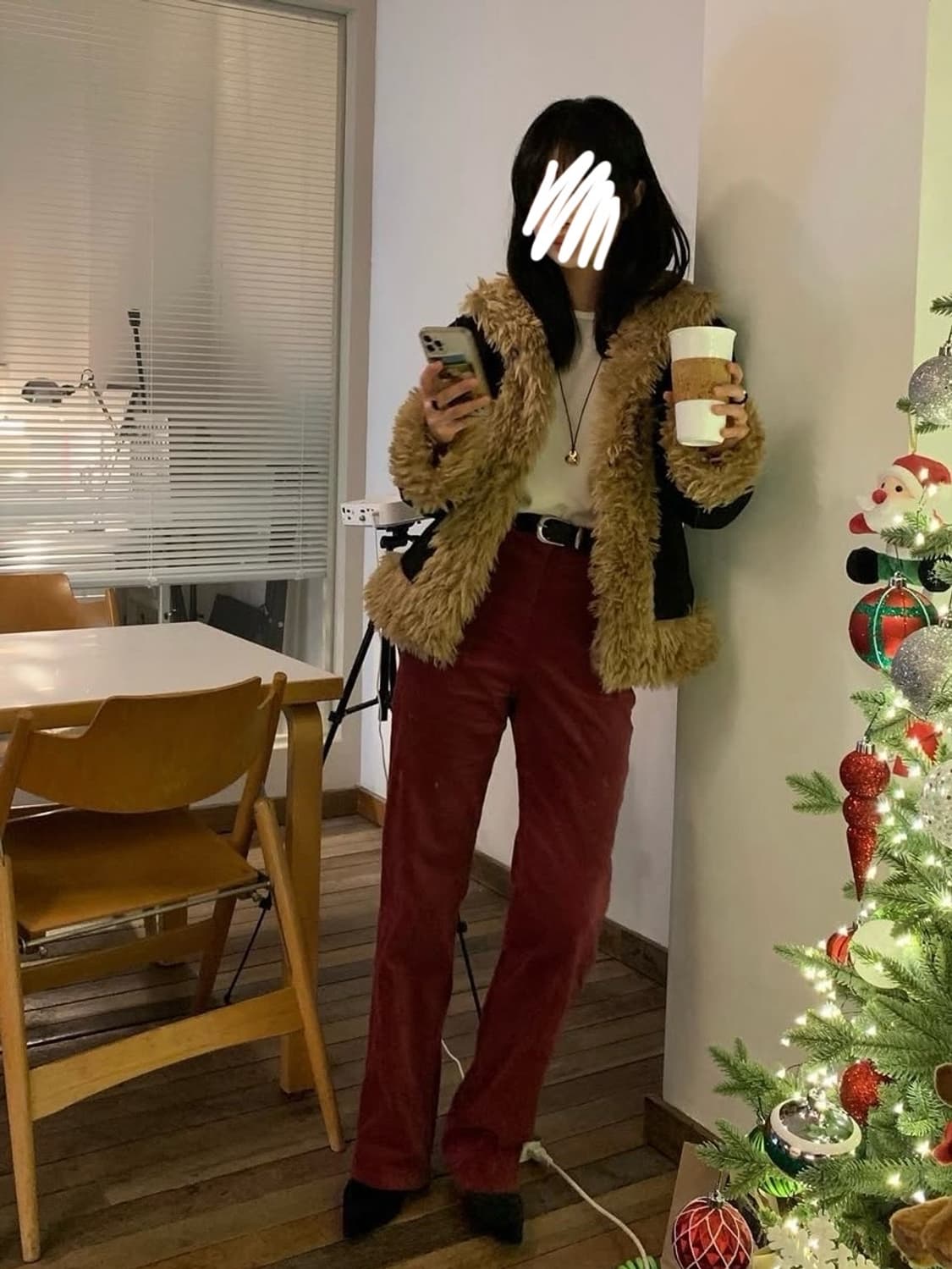 파르티멘토우먼 리버시블 퍼자켓 퍼무스탕 상품이미지1