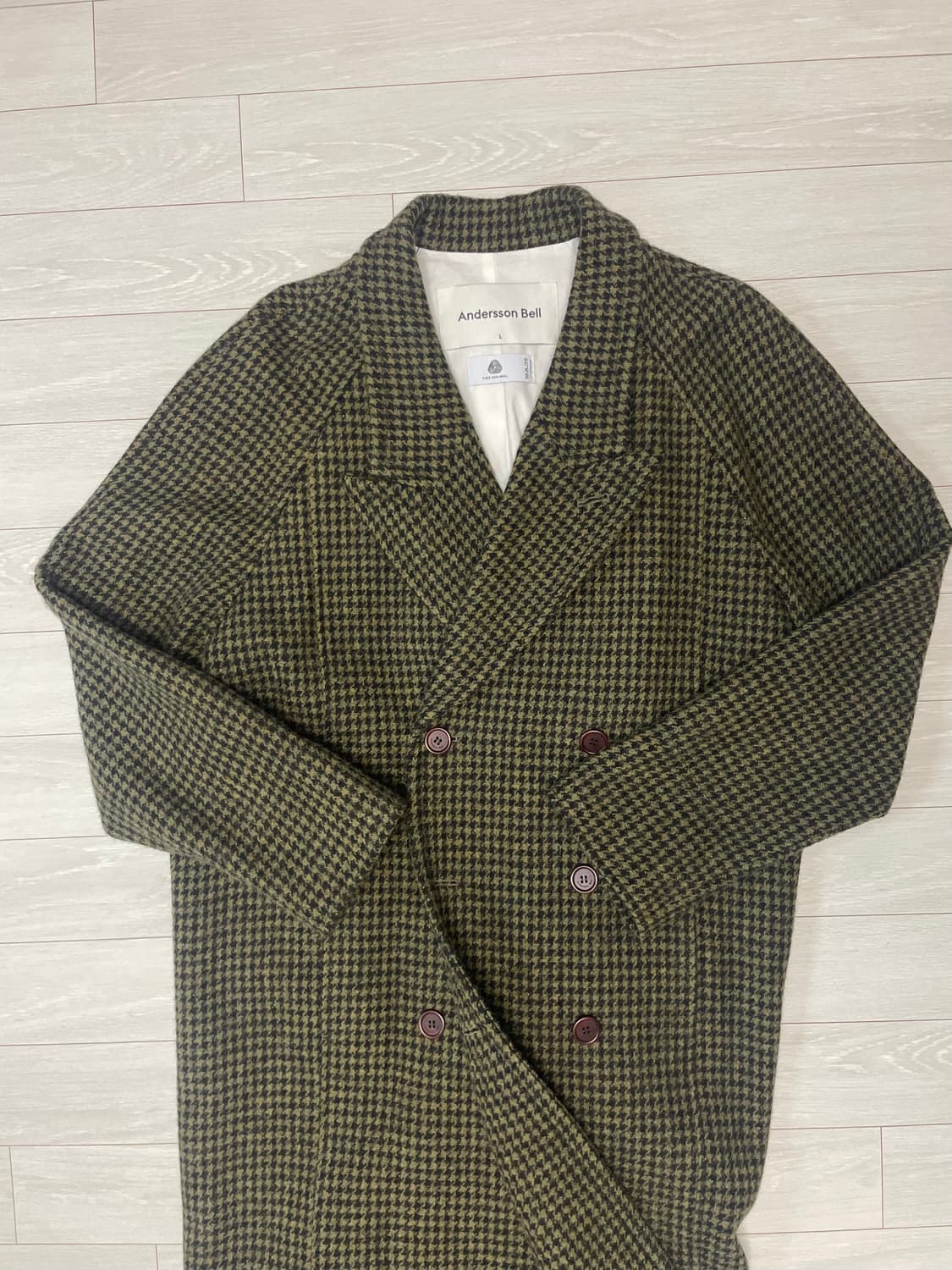앤더슨벨 루블린 더블 브레스티드 라글란 코트 awa373m(KHAKI T 상품이미지6