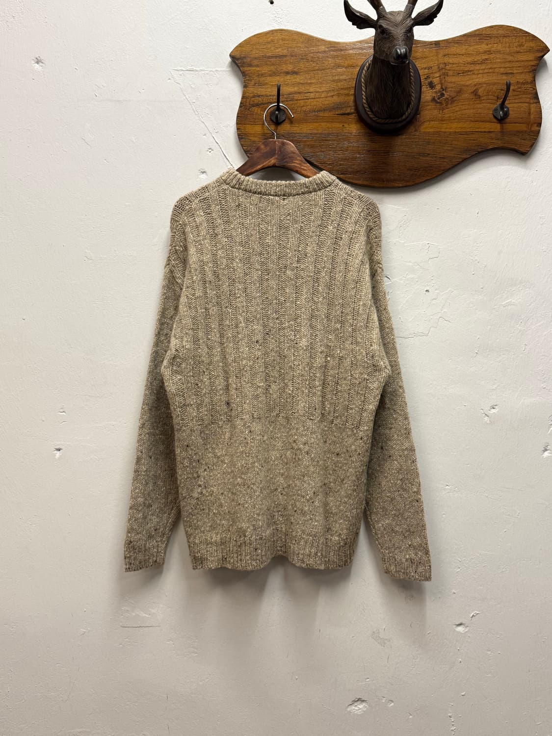 Old UNIQLO Wool Blend Henley Neck Knit 상품이미지5