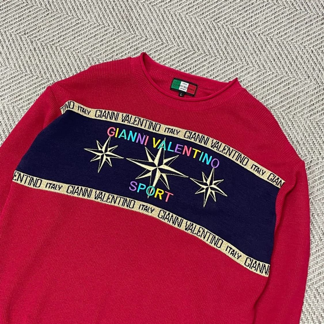 발렌티노 로고 자수 니트 v0462 상품이미지3