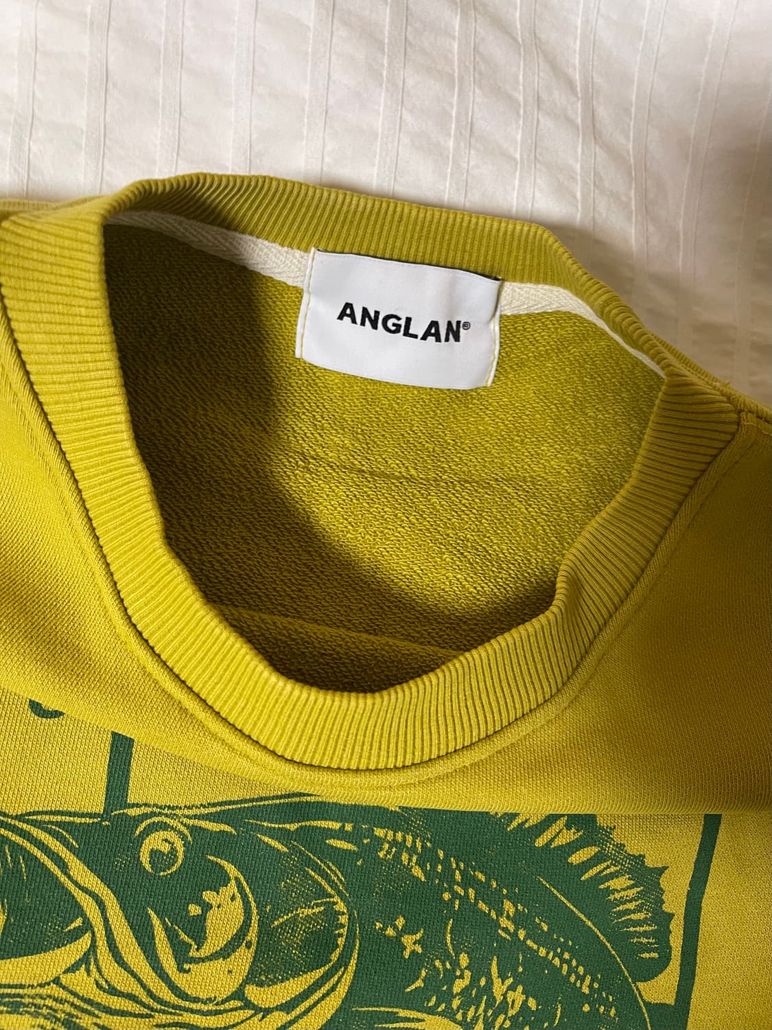 앵글런 Anglan Graphic Sweat Shirt Yellow 상품이미지2