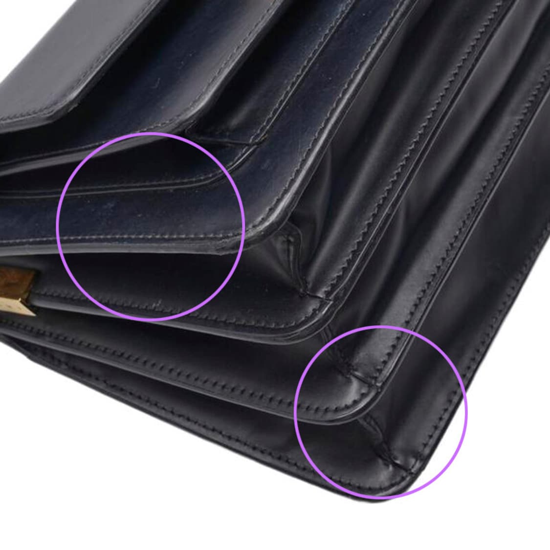 (중고) 마르니 블랙 카프스킨 트렁크 미듐 숄더백 상품이미지6