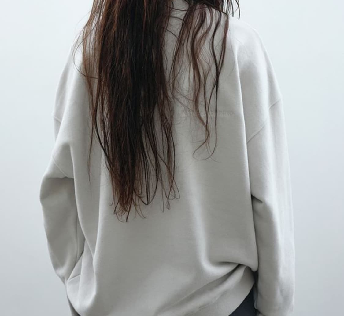 낫띵에브리띵 로고 스웻 셔츠 맨투맨 그레이베이지 상품이미지4