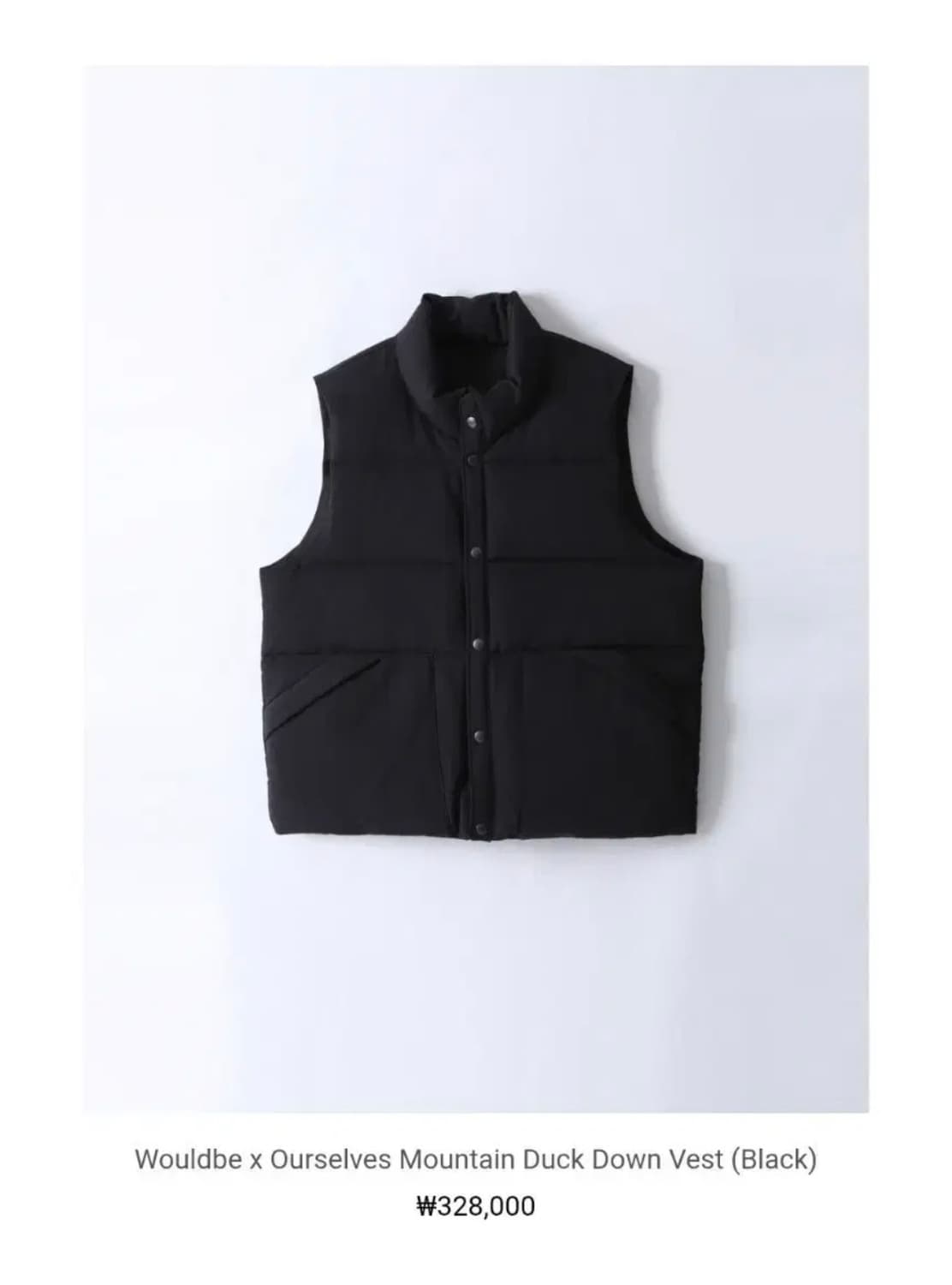 [2] 아워셀브스 X 우드비 덕다운 베스트 블랙 상품이미지1