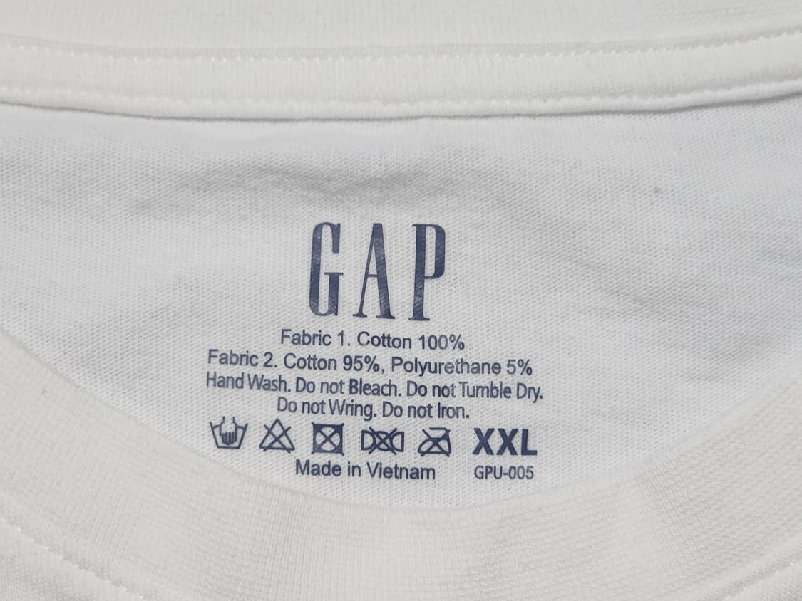 GAP 흰색 로고 긴팔 티셔츠 XXL 상품이미지3