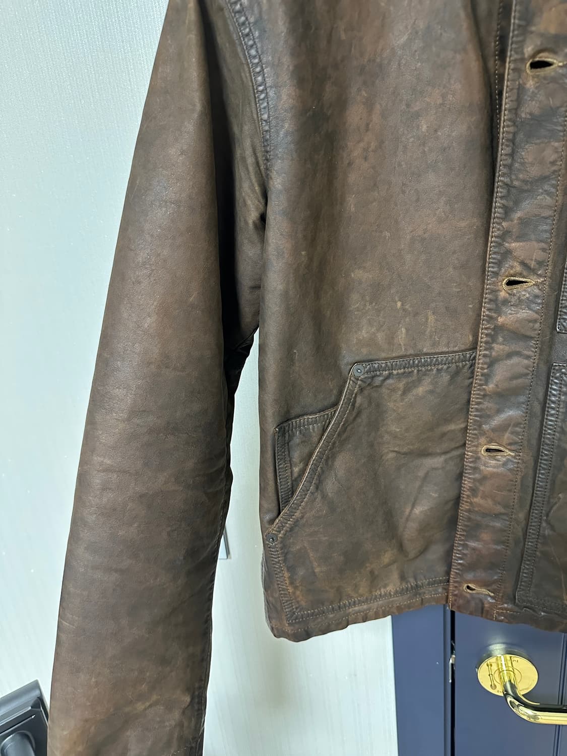 RRL 더블알엘 오일 레더 자켓 M 상품이미지7