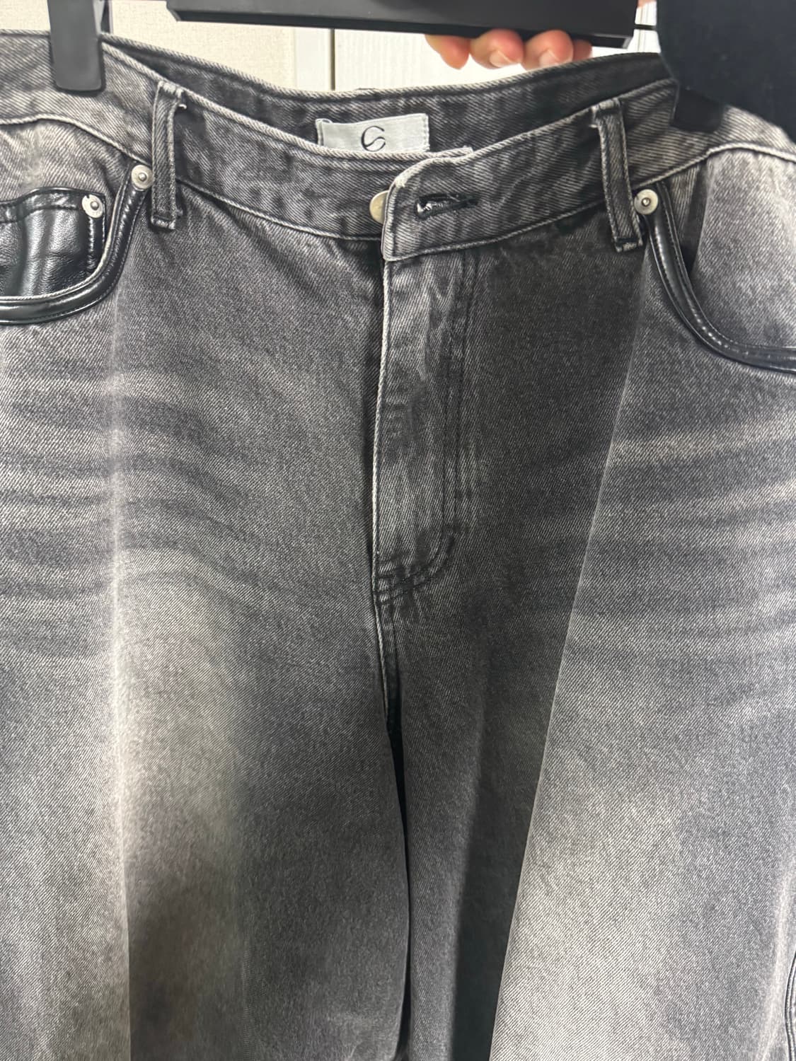 뉴치프시크 워시드 배기 진 머드 상품이미지2