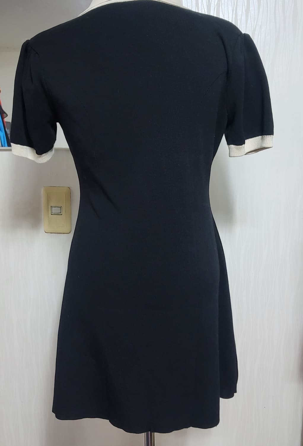 미니 니트 원피스 브롯지 블랙 상품이미지9