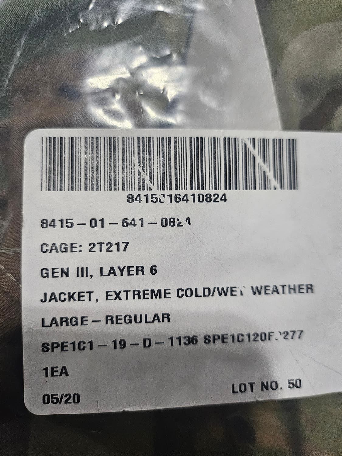 미군오리지날 젠3 멀티캠 고어텍스 신품LR 상품이미지1