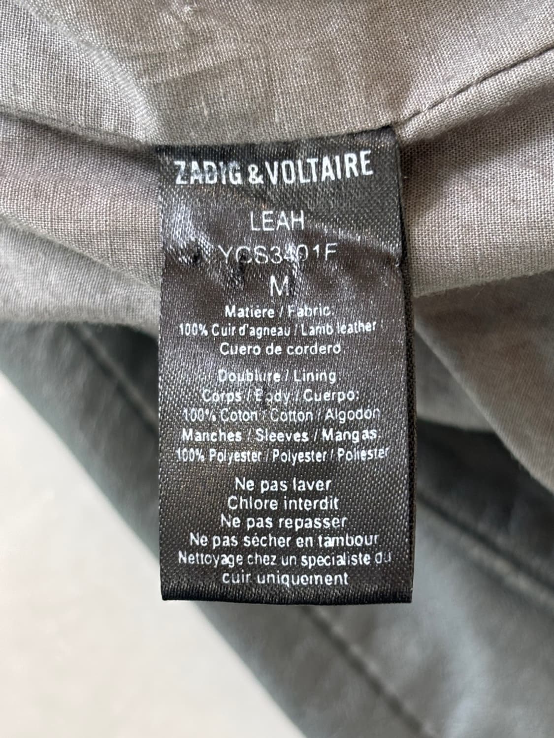 Vintage Zadig&Voltaire Lamb Leather JK 상품이미지8