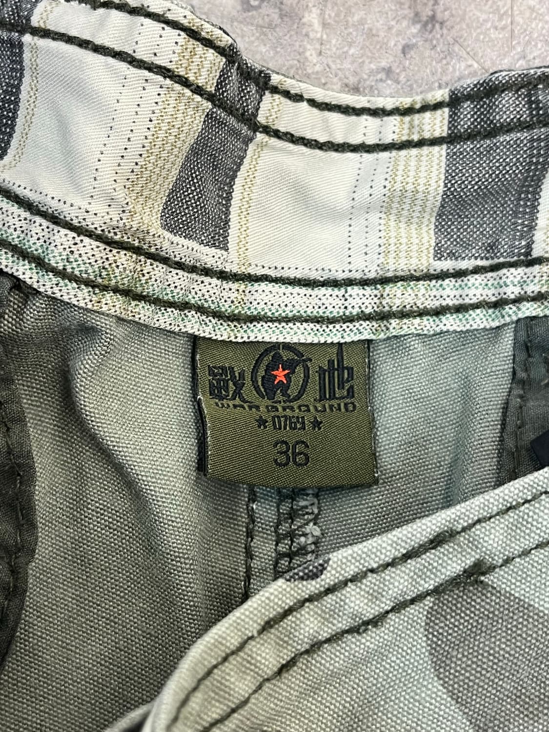 빈티지 카모 카고 하프 팬츠 36 #csz3554 상품이미지3