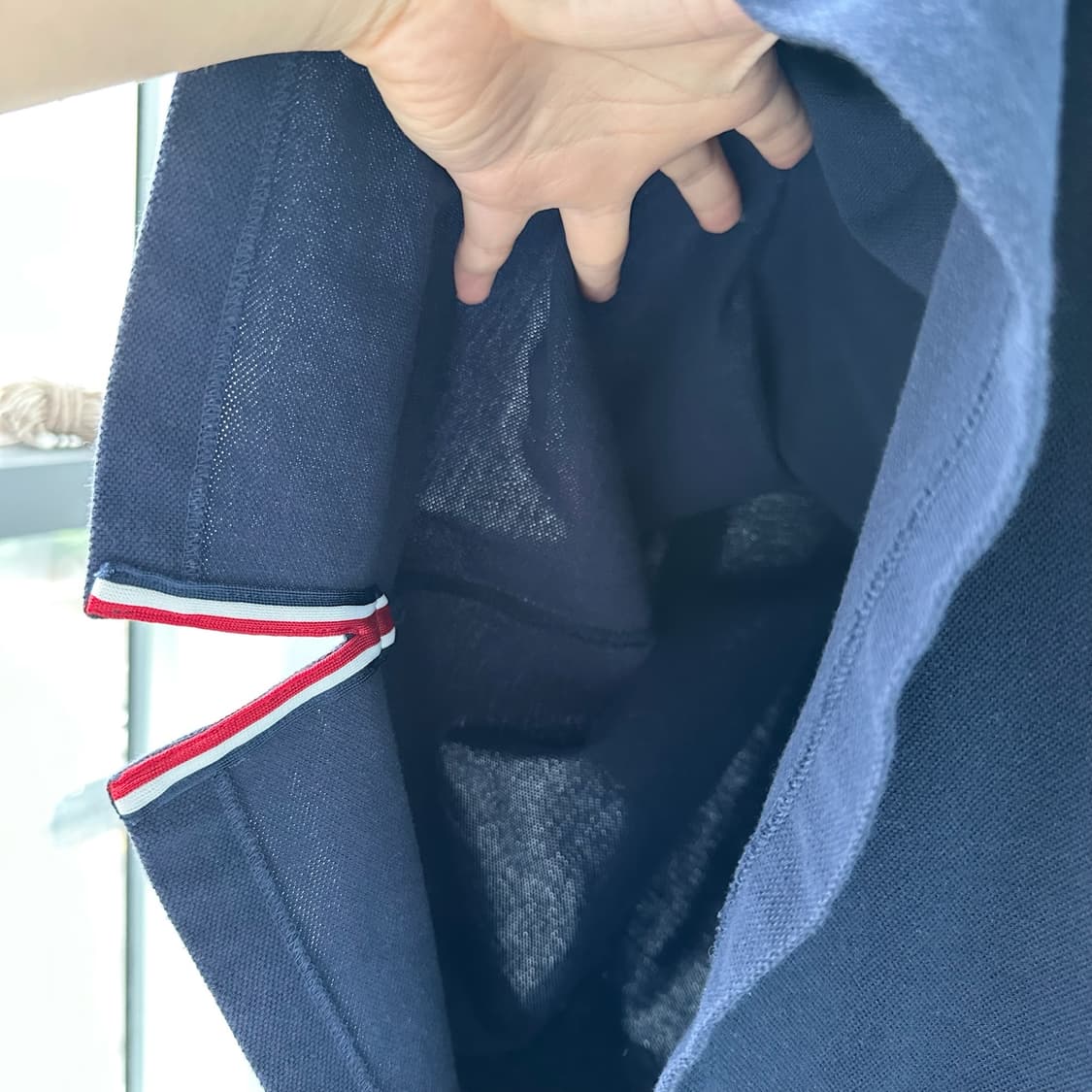 폴로 랄프로렌 커스텀 슬림핏 카라 배색 반팔 폴로 셔츠 네이비 XL 상품이미지6