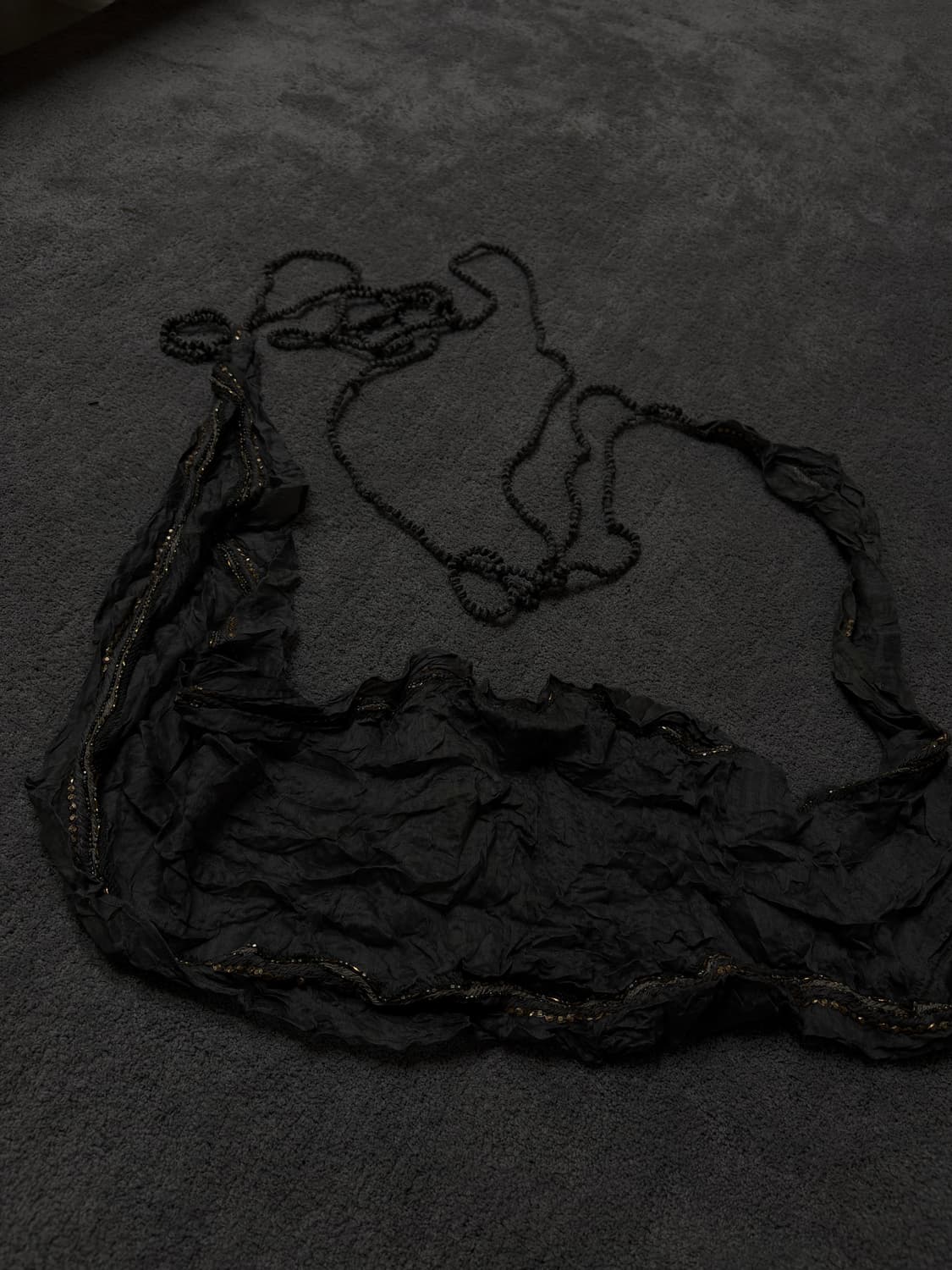 Vintage v-kei punk mood scarf & bag 상품이미지1