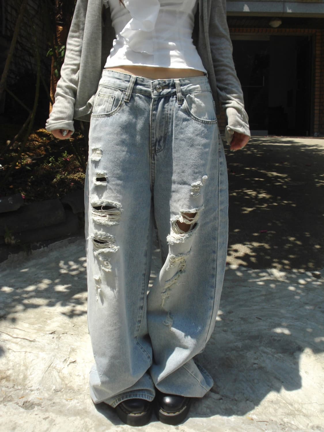 아워캐비넷 ourcabinet 데미지 데님팬츠 상품이미지6