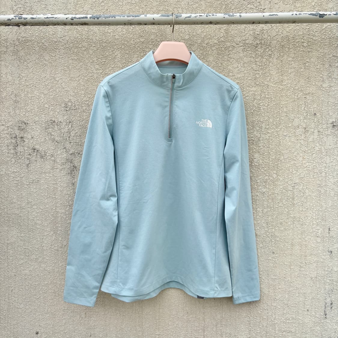 95)노스페이스 스카이블루 반집업 롱슬리브 상품이미지2