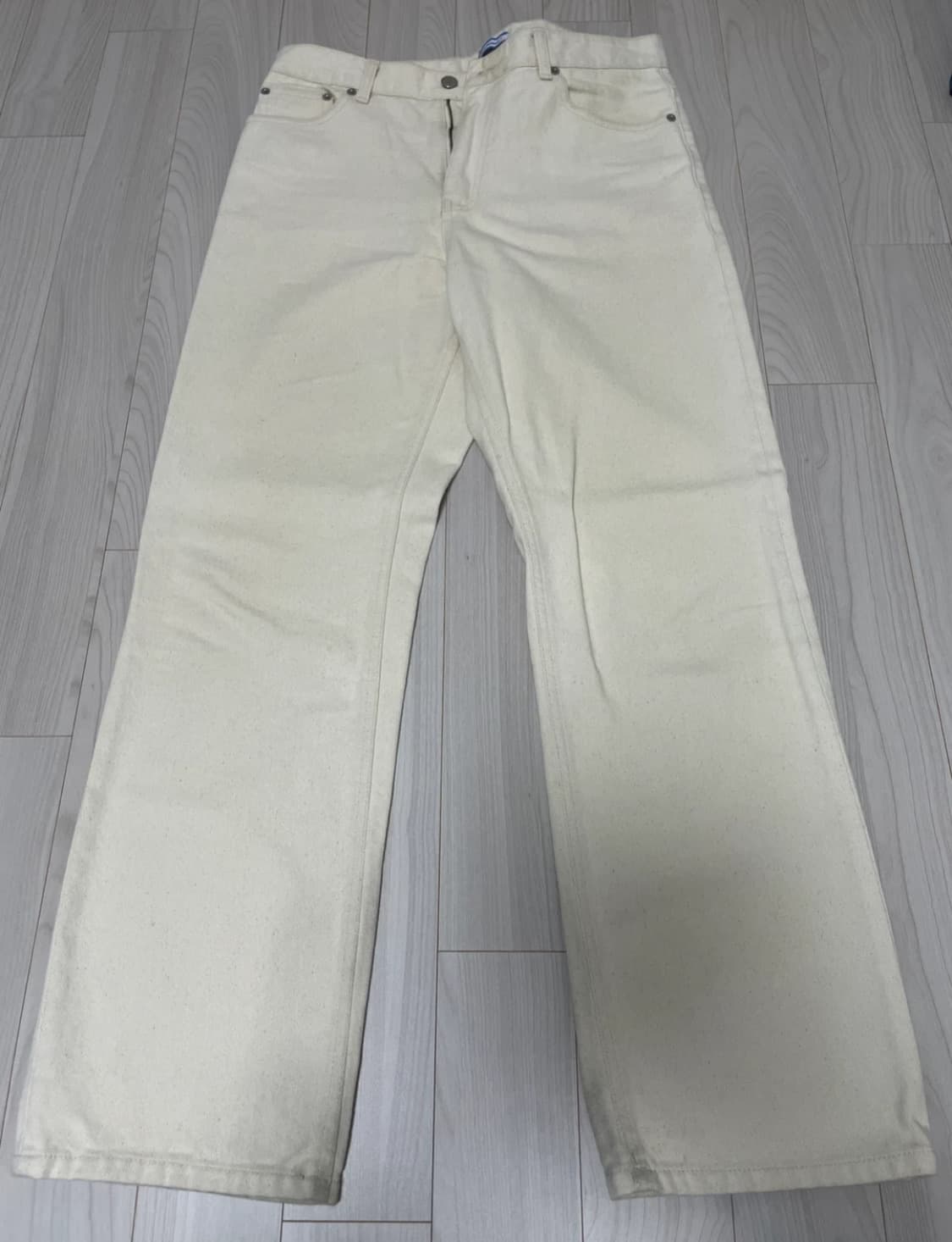 오더플리즈 Orderplease 아이보리 데님 바지 사이즈3 상품이미지1