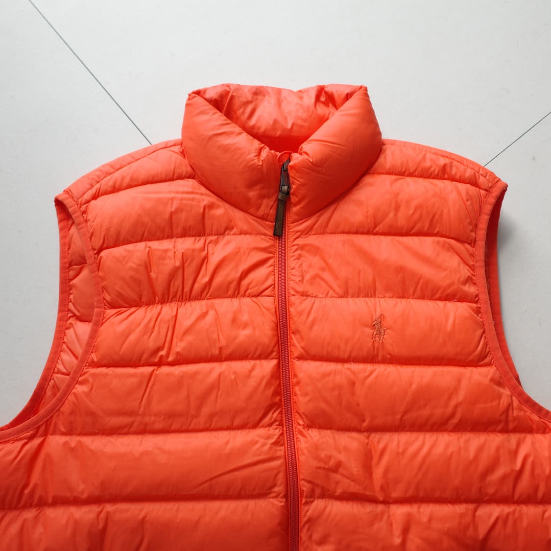 [정품] 폴로 랄프로렌 오렌지 구스다운 경량 패딩조끼 XL 상품이미지2