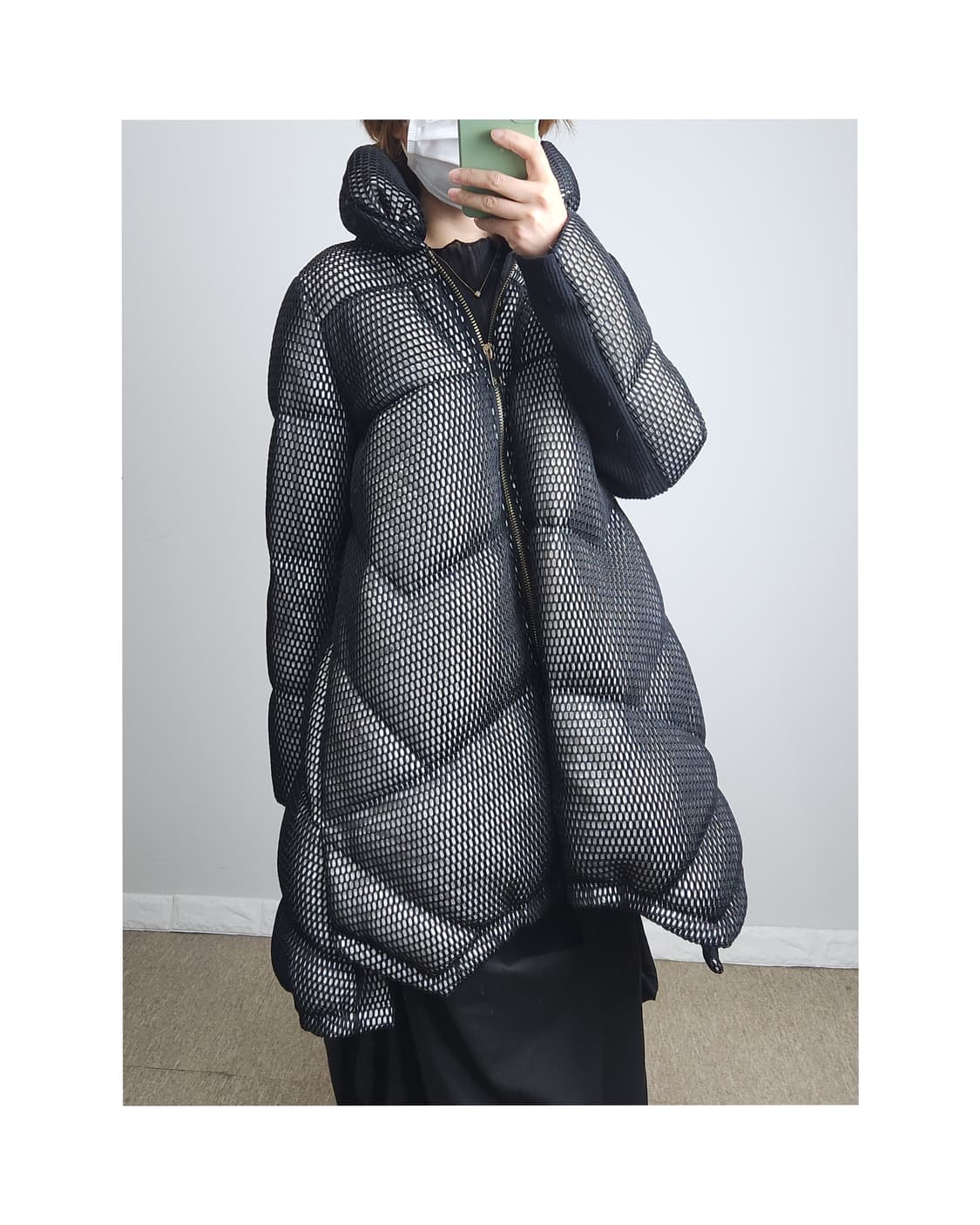 홀 언발 덕다운 패딩 상품이미지1