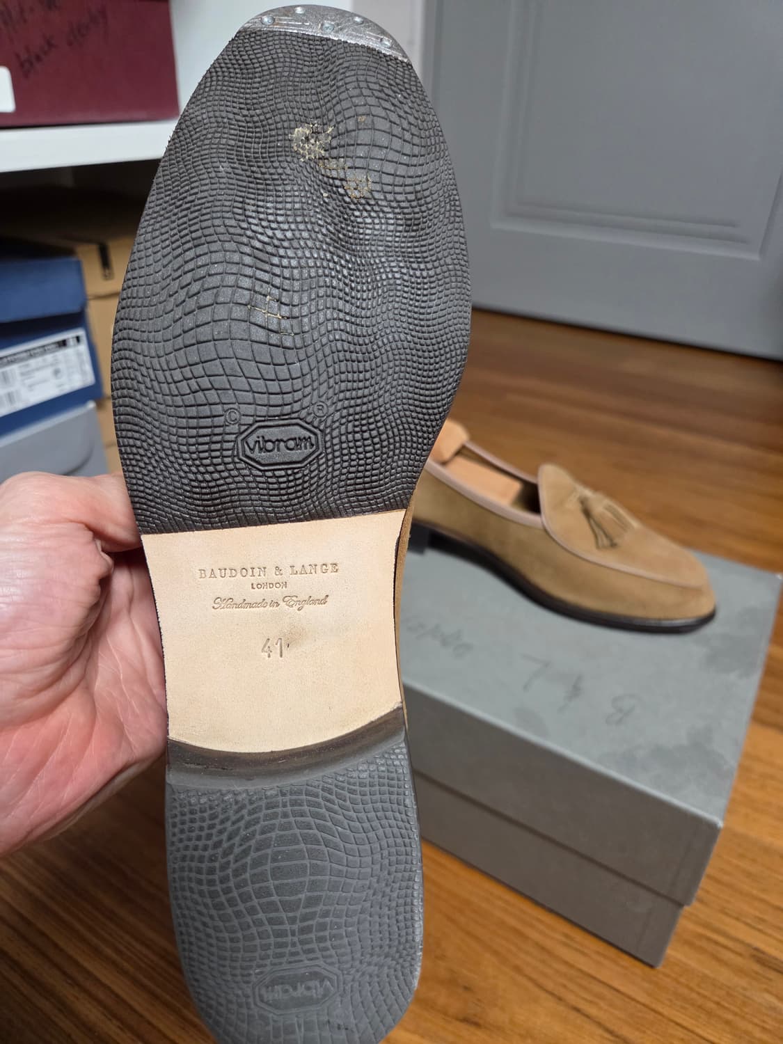 Baudoin & Lange 스웨이드 태슬 로퍼 남성 구두 상품이미지4