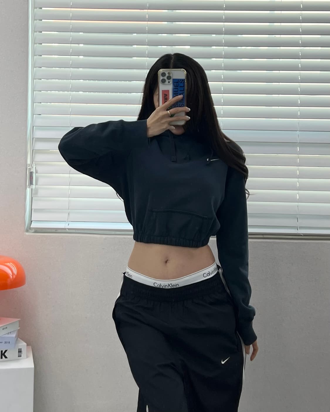 (WOMEN)나이키 크롭 후드-M1740 상품이미지1