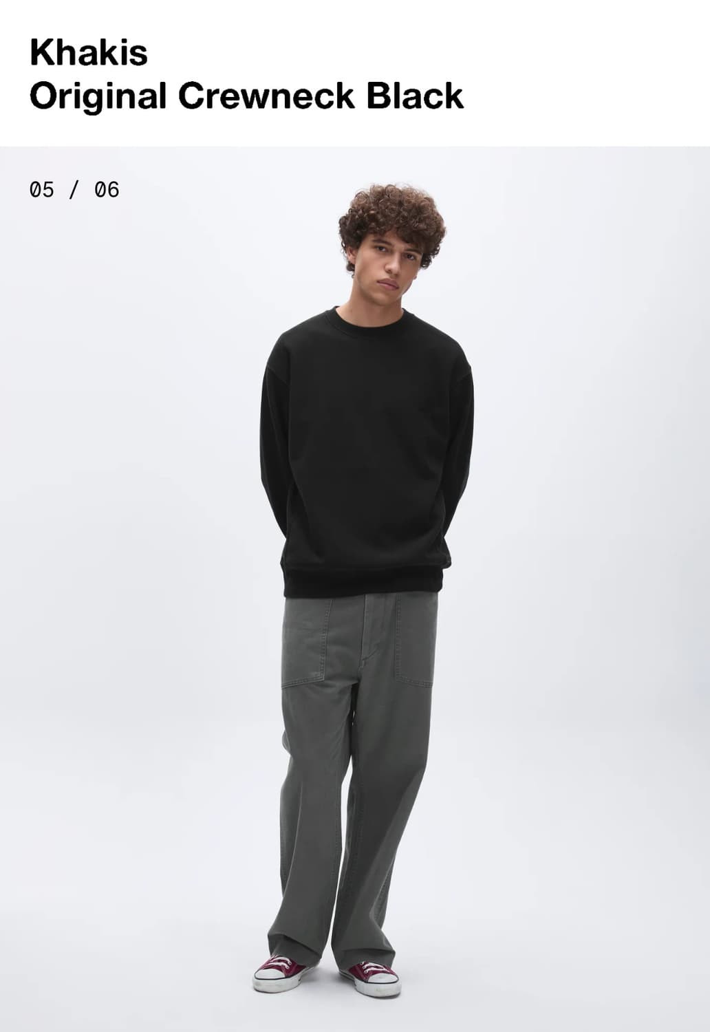 카키스 오리지널 크루넥 블랙 25fw L 상품이미지2