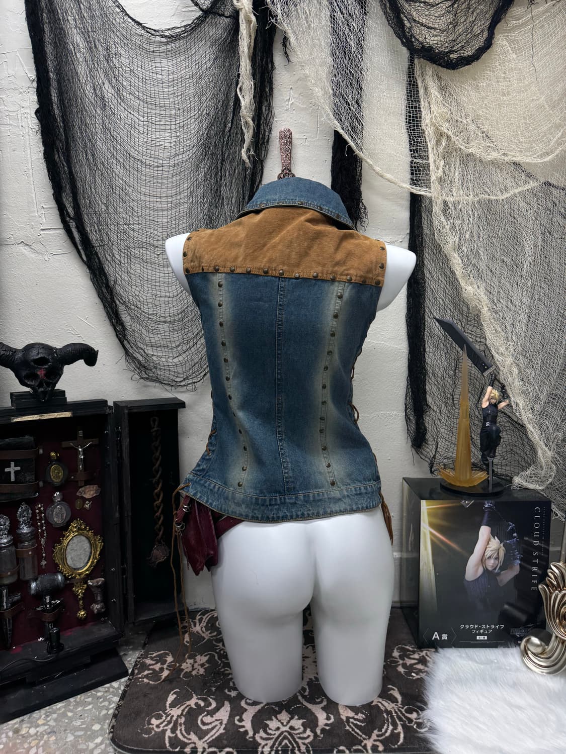 90s Swarm swede stud lace up western ves 상품이미지6