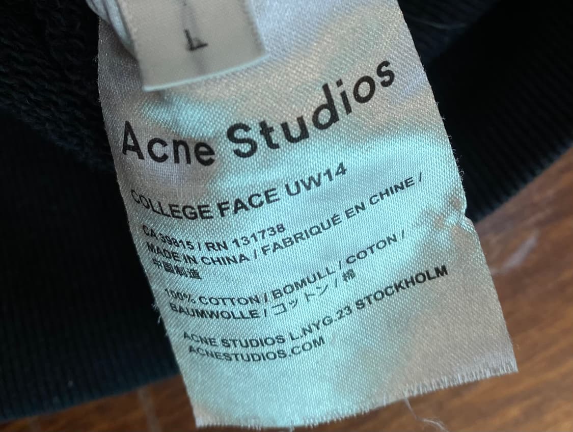 100~105/ 아크네 스튜디오 컬리지 페이스 맨투맨 상품이미지6