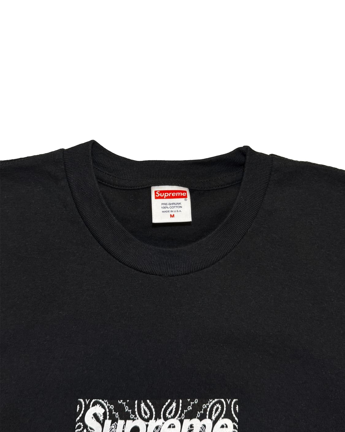 슈프림 반다나 박스로고 티셔츠 블랙 상품이미지3