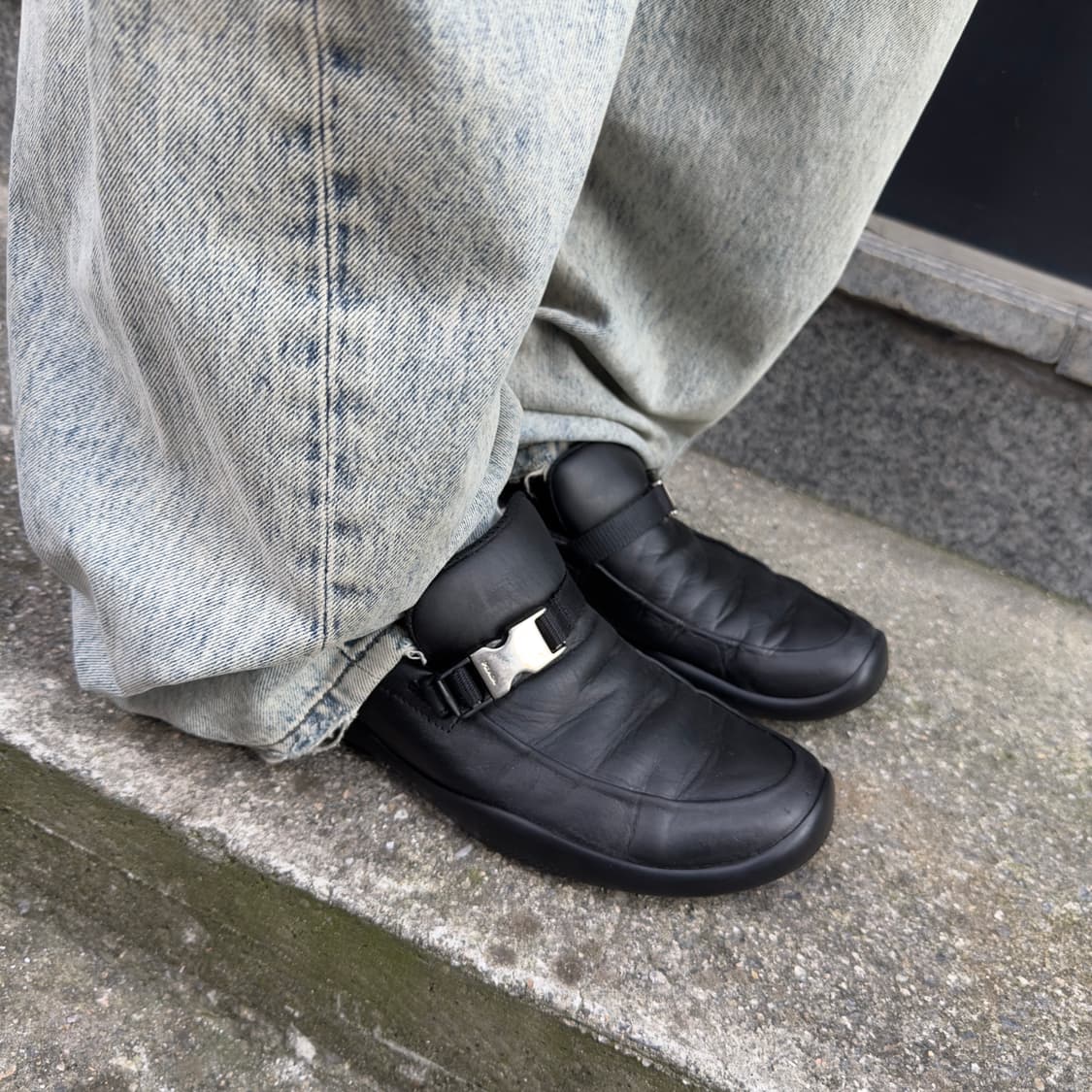 00s 레어 블랙 프라다 스포츠 버클 로퍼 상품이미지9