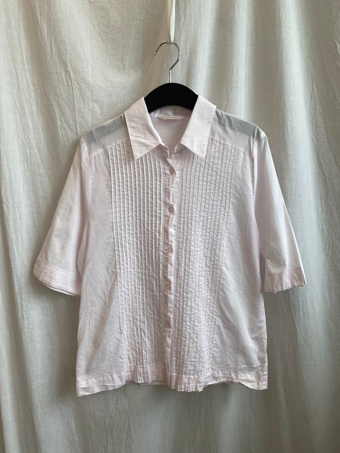 BELLO REGIA 핑크 면반팔블라우스(M) 상품이미지2