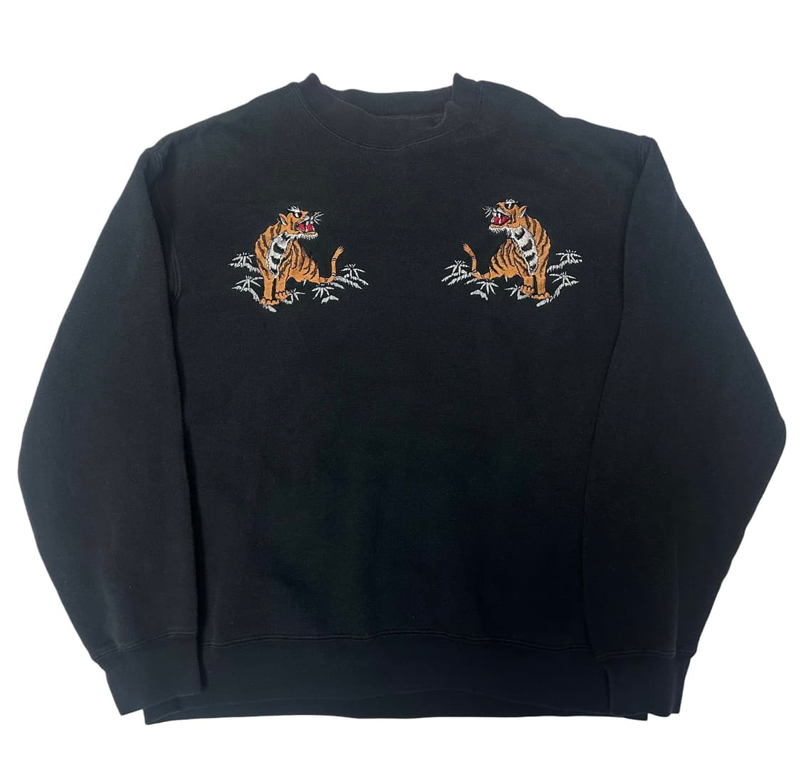 JPN Vintage 블랙타이거자수맨투맨 M 상품이미지2