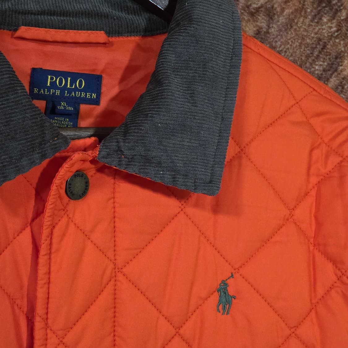 폴로 랄프로렌 오렌지 퀼팅 클래식 경량 자켓 상품이미지2