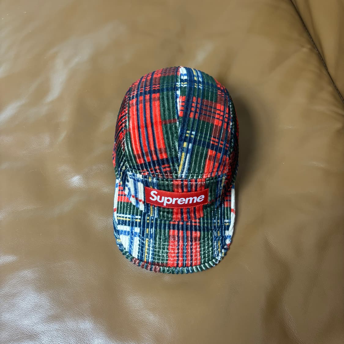 Supreme 슈프림 22ss 코듀로이 플레이드 체크 캠프캡 모자 상품이미지6