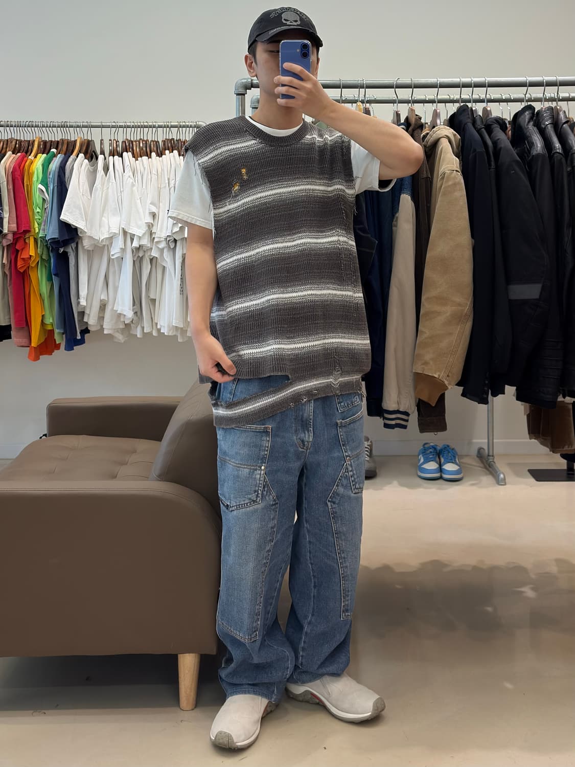 루단 블리치 스트라이프 베스트 상품이미지6