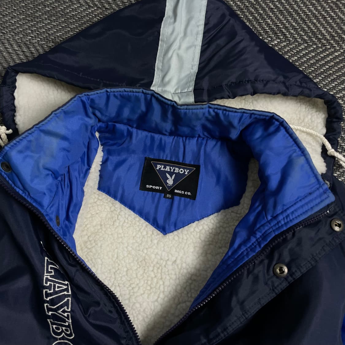 90s 플레이보이 빅로고 벤치코트 돕바 롱 점퍼y 4045 상품이미지8