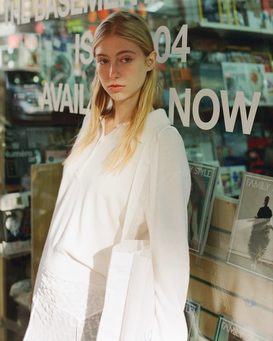 로우클래식 메리노 캐시미어 오픈카라 스웨터 (아이보리) 상품이미지2