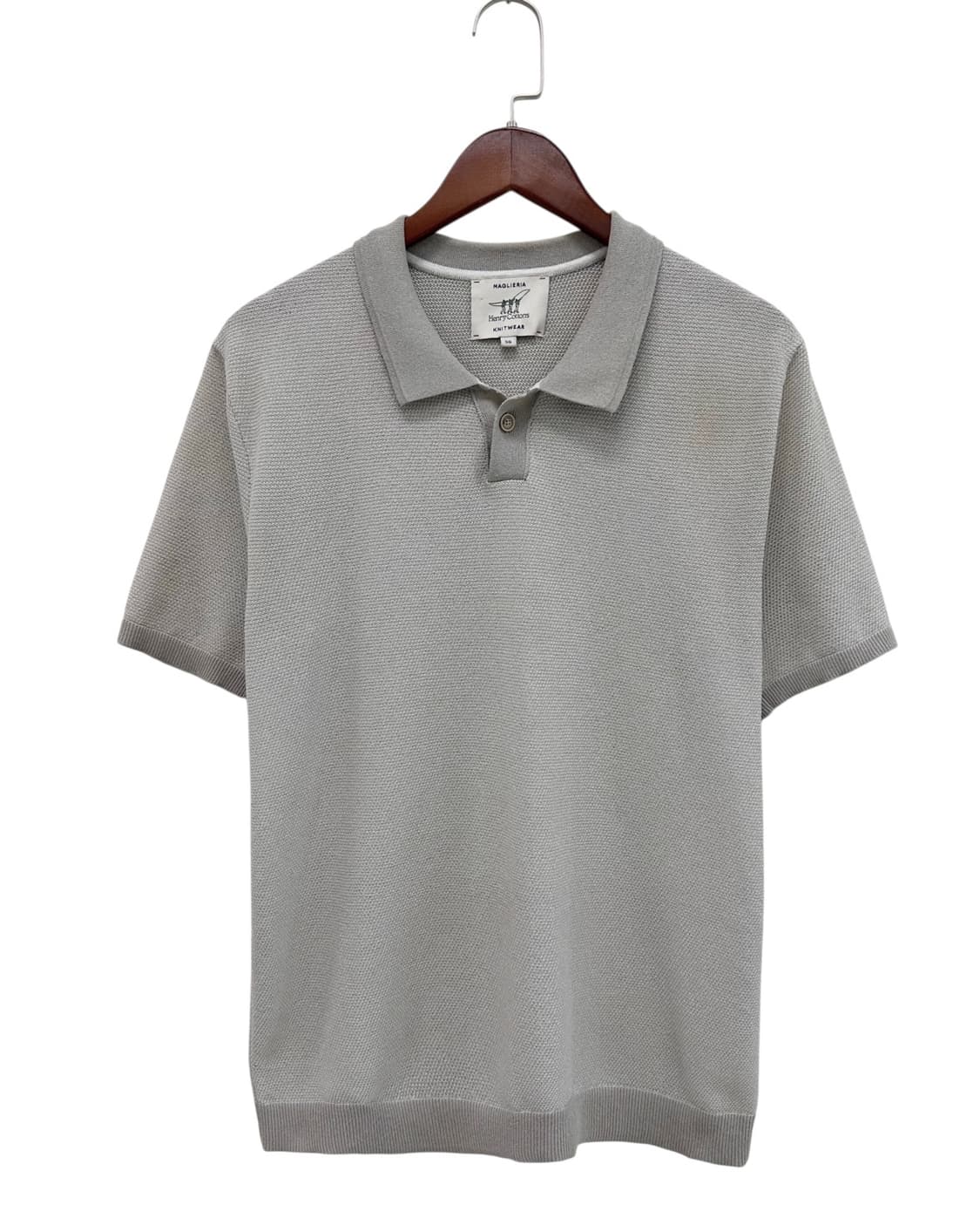 헨리코튼 니트 반팔 웜그레이 (50,XL)  상품이미지1