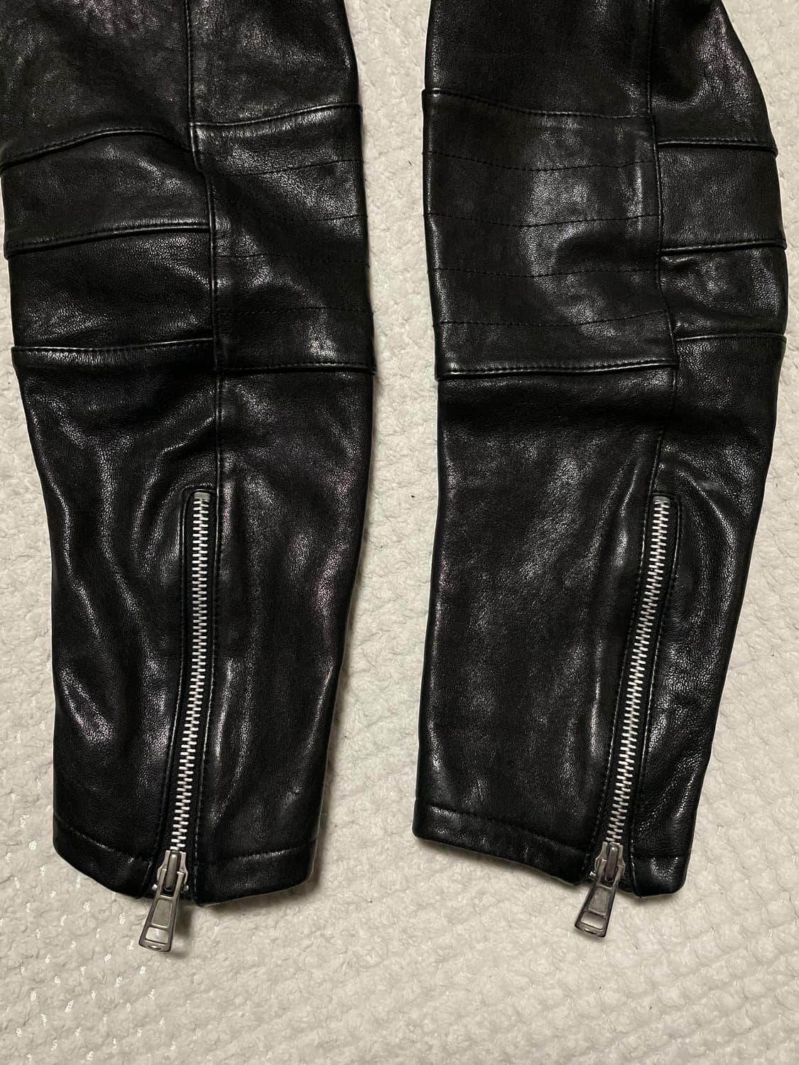 광희시장 웨스턴 무드 램스킨 양가죽 바이커 레더 자켓 상품이미지6