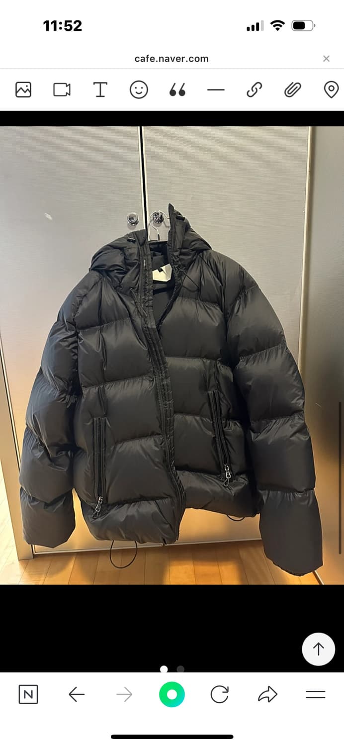 정가 40만) ARKET 아르켓 스포티 다운푸퍼패딩 블랙 상품이미지4