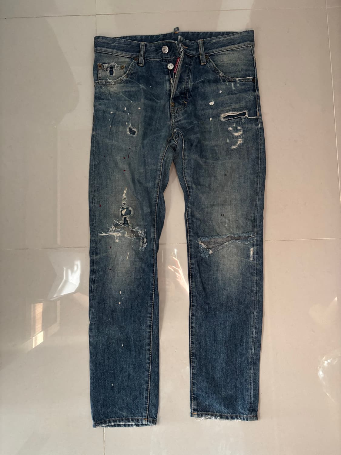 디스퀘어드2 디스트로이드 페인트 데님 청바지 상품이미지1