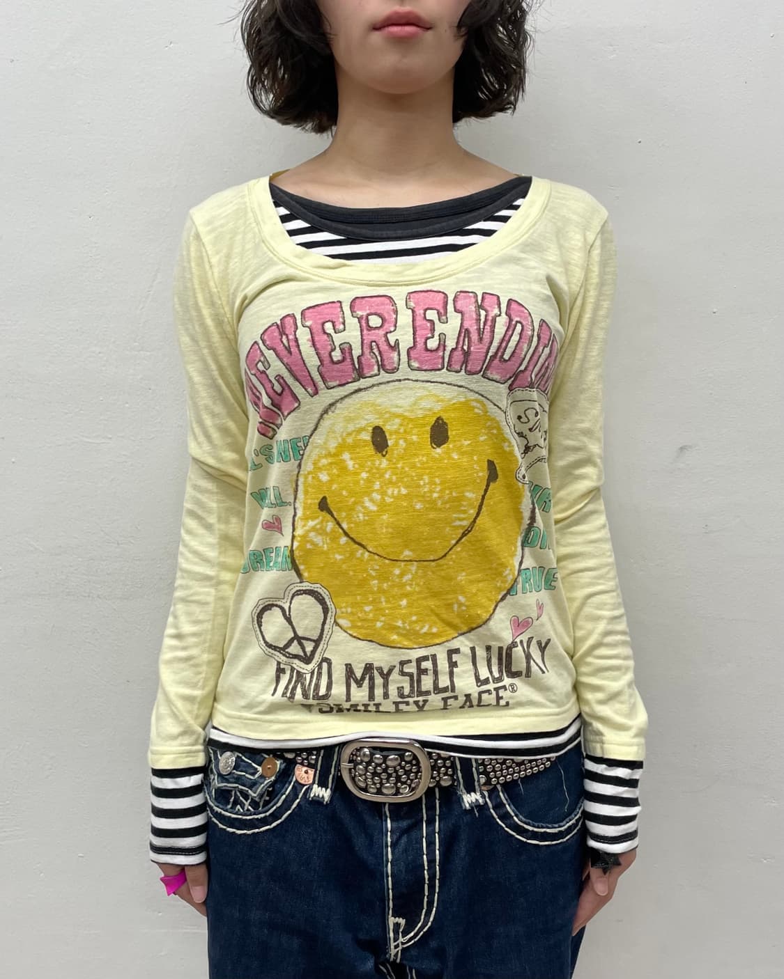 Smile Stripe Yellow Long Sleeve  상품이미지2