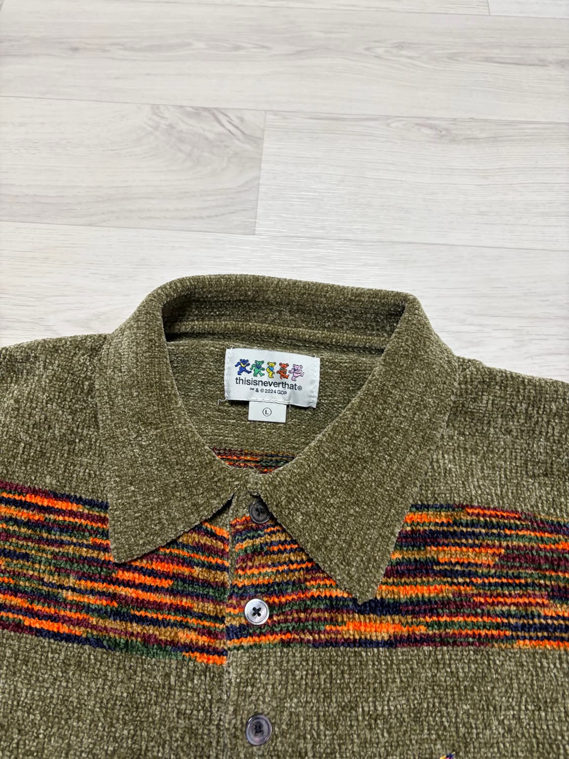 디스이즈네버댓 그레이트풀 데드 라이트닝 벨벳 니트 L 판매 상품이미지2