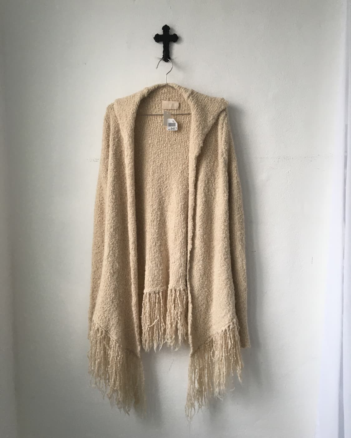 Fringe point open knit cardigan 상품이미지2